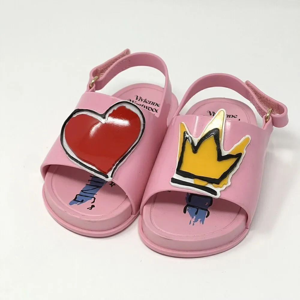 Melissa Mini + Vivienne Westwood Anglomania Toddler Size 6 Sandals Pink Jelly